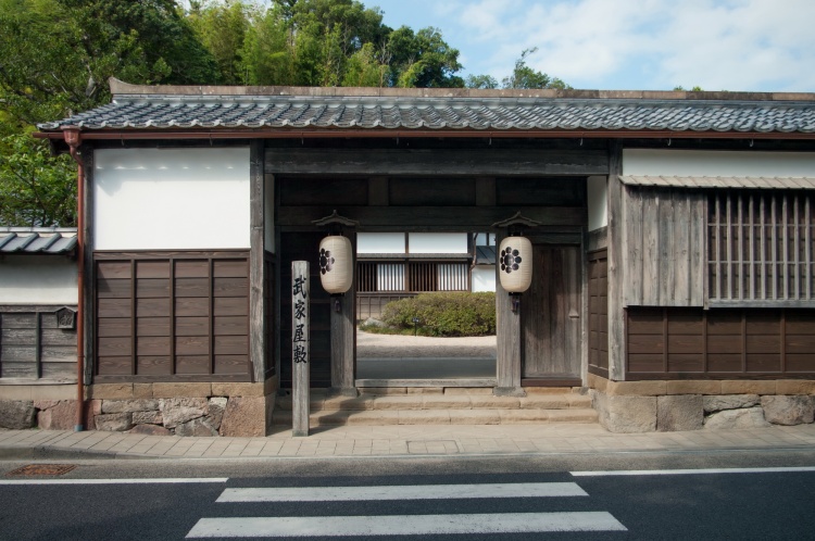 Résidence guerrier samourai samouraï samurai Rue Shiomi Nawate samourai samurai Chateau Matsue Shimane Japon rural histoire voyage tourisme authentique sentier battus